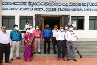 Ayush doctors protest in shimogga