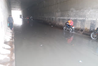 Water filling under Prahladpur railway underpass