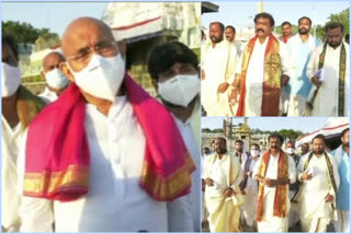 Andhra pradesh ministers visit tirumala temple