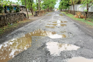main road connecting Kalote village is in poor condition
