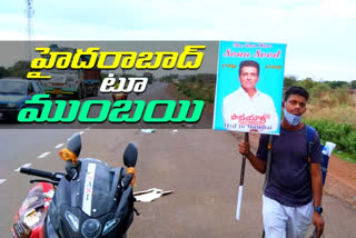 inter student padayatra started to meet sonu sood from hyderabad to mumbai