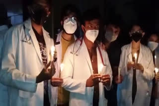 Junior doctors took out candle march