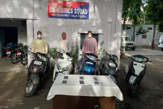 narcotics team detained three minors in south delhi
