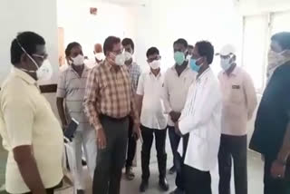 collector sharman ordered covid ward in Kollapur , kollapur government hospital covid ward 