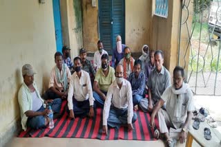 Workers meeting to protest commercial mining in giridih