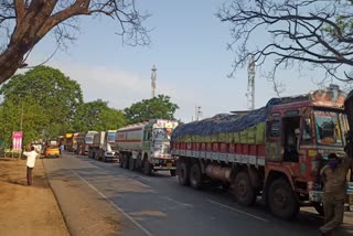 Traffic jam, nuthanakallu,  rangam banjar,  khammam