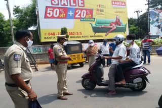 lock down strictly imposed at hanmakonda, lock down in warangal 