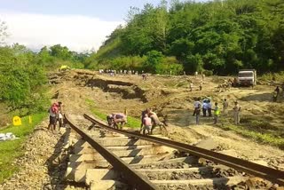 Landing silchar railway line restrat at June 16