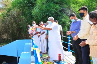 puducherry agriculture minister opens cauvery water for kharif crops 