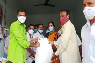 rice distribution to private teachers in medak