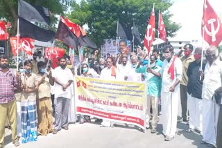 Cpi protest against who spread slander about communist party