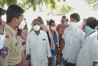 farmers protests at appannapet village