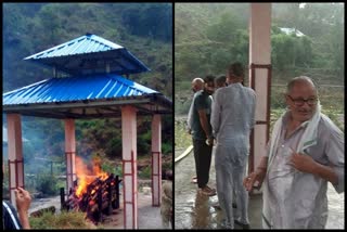 Villagers are facing problems during cremation due to lack of shed