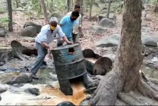 Toka forest of Paonta destroyed four distilleries of illegal liquor