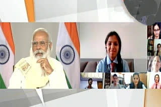 PM interacts with Class-12 students