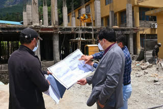 Education Minister inspected the building construction work of Civil Hospital Manali