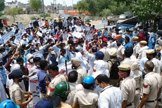 Sirsa Outsourcing workers protest