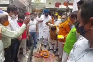 MLA Ajay Mahawar laid the foundation stone