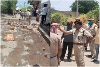 Jalore Police,  Stone pelting on police in Raniwara