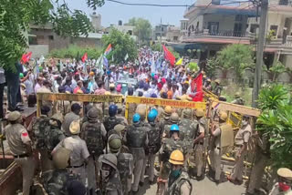 farmers protest kanwarpal gujjar house