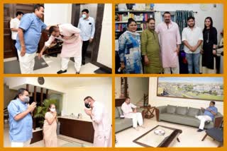 Sanjay dutt visited Nitin Gadkari and Nitin Raut home