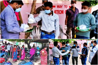 food distribution by volunteer organization in subarnapur