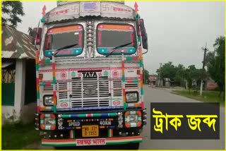 overload truck seized in sagaliya