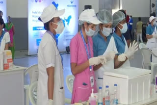 Hyderabad: Mega COVID vaccination drive held at Hitex Exhibition Grounds