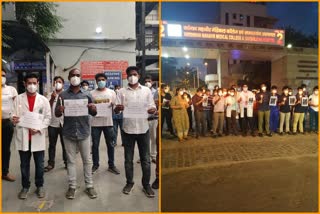 delhi doctors held candle march