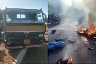 Bike lorry accident