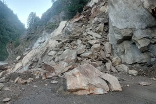 Landslide on Gangotri Highway in Uttarakhand