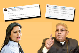 Governor Jagdeep Dhankhar reply TMC MP Mahua Moitra on tweeter