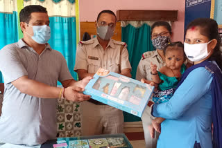 child protection kit handed over to 4 female civic volunteers by chanchal police station