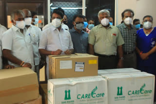 relief materials for hospital by private firm