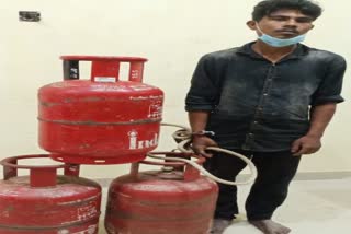 Cylinder Thief arrested at Garchuk