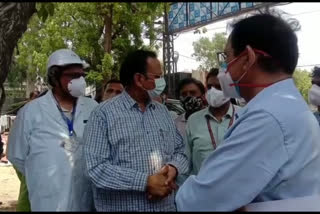 Health Minister Satyendar Jain inspection
