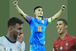 sunil chettri overtakes lionel messi to become the second highest active international goal scorer