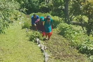 Women of Rithkula village plough the field instead of oxen