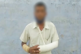 युवक के साथ मारपीट, assault with young man