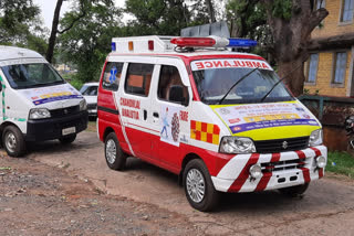 oxygen supported ambulance made mobile vaccine van in seraikela