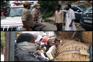 Police caught UP jeep full of laborers at Bilaspur College Chowk