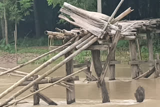 baralia river flood in  rangia