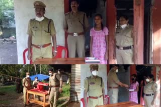 Janamyithri police  പരവൂർ ജനമൈത്രി പൊലീസ്  പഠനോപകരണങ്ങൾ  കൊവിഡ് പരിശോധന  പെരുമ്പുഴ യഷികാവ് കോളനി  പരവൂർ എസ്.എൻ.വി സ്കൂൾ  ഉഷാ സ്പോർട്‌സ് സ്‌കൂൾ  Paravur Janamaithri Police