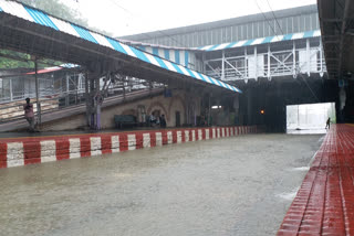 Central Railway traffic jam due to rain