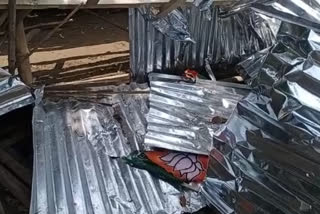 Allegations against the tmc to vandalised the BJP party office in Shitalkuchi choobehar