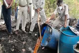 Raw liquor was being made in the forest