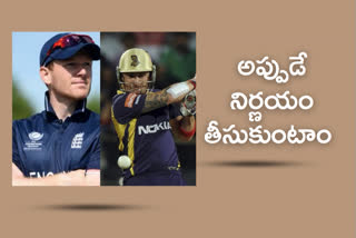 Eoin Morgan and Coach Brendon Mccullum