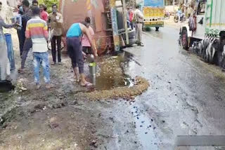 tanker overturned