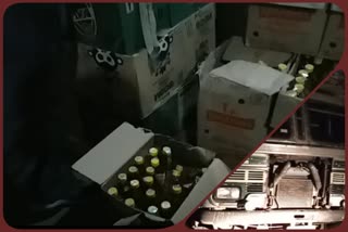 police seized 1300 boxes of liquor from a truck