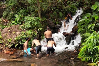 Action on people who came for picnic at Hanuman Tekri waterfall